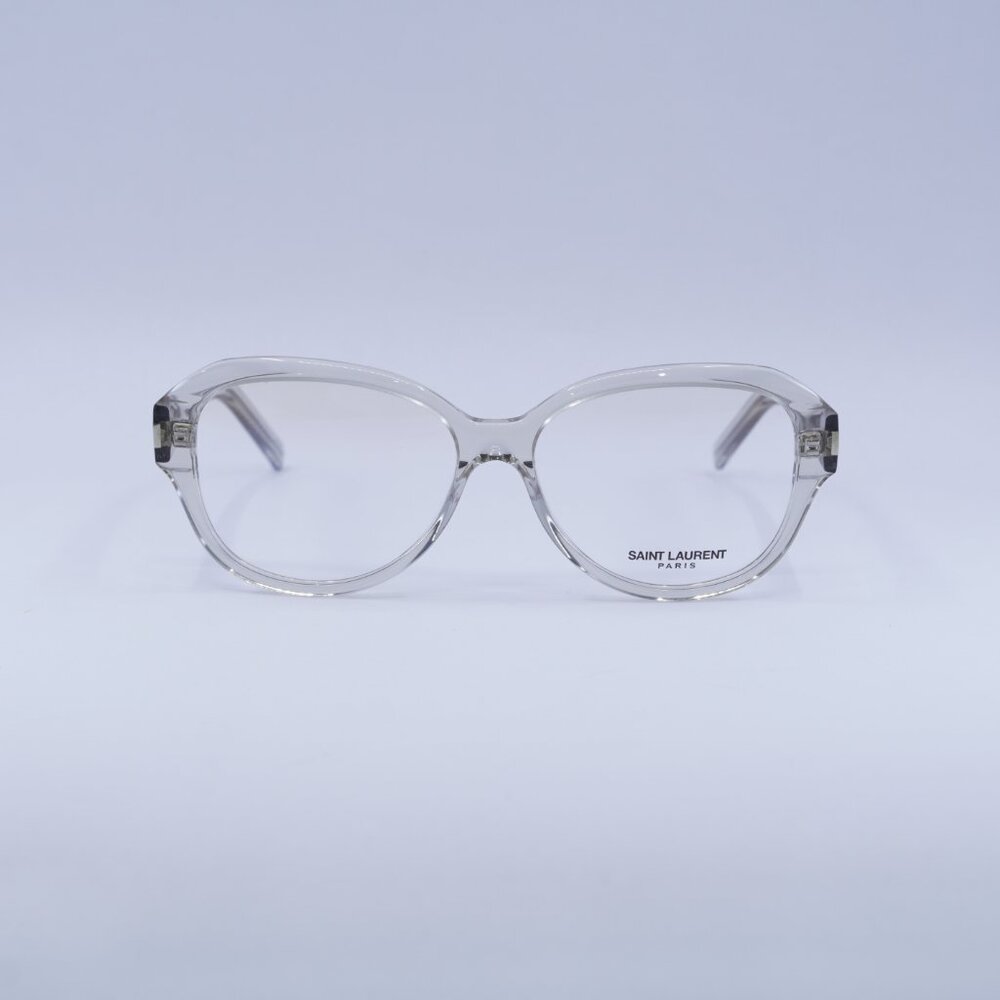 Saint Laurent SL411 004 Eyeglasses Transparent 57mm Square Frame - Picture 3 of 11